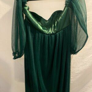 Dress satin-like with soft polyester